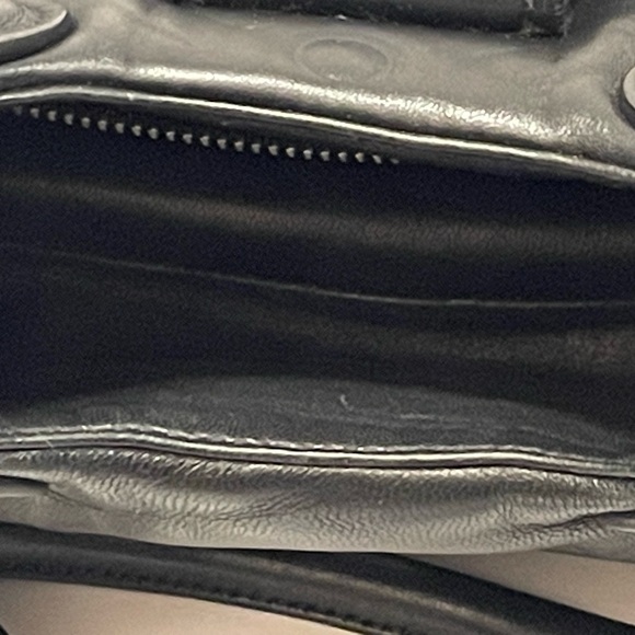 PRADA Italy Moon Padded Bag Nappa Leather Black/Silver w/Crossbody Authentic! - Picture 9 of 16